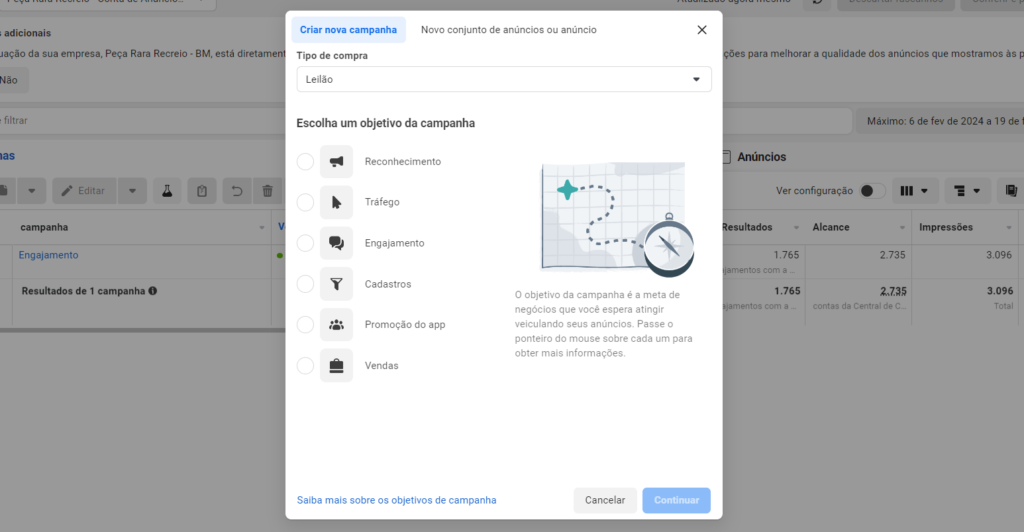Facebook Ads: criar uma campanha